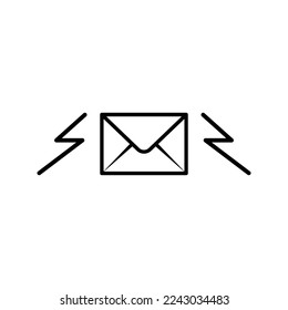 Icono de correo electrónico, ilustración vectorial. Diseño plano. ilustración de icono de correo electrónico vectorial aislado en fondo blanco, icono de correo electrónico Eps10. símbolos vectoriales de diseño gráfico de iconos de correo electrónico.