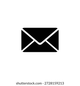 Icono de correo electrónico, Ilustración vectorial. Estilo de diseño plano. icono de correo electrónico de Vector. Ilustración vectorial de silueta