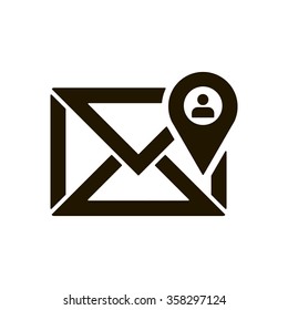   email  icon, vector illustration. Flat design  