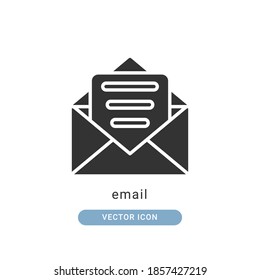 email icon vector illustration. email icon glyph design.
