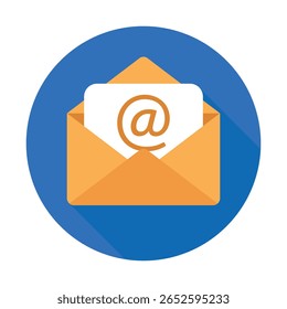Icono de correo electrónico Ilustración vectorial aislada sobre fondo blanco.