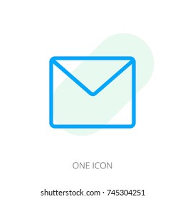Email icon vector illustration. Isolated web mail symbol. Envelope line concept. Email message graphic design. Mail outline symbol for app. Envelope pictogram on white background.