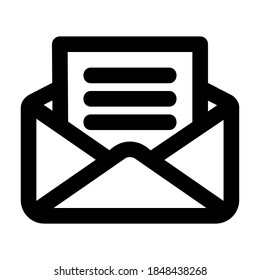 Icono de correo electrónico en estilo de línea para cualquier proyecto, uso para presentación de aplicación móvil del sitio web