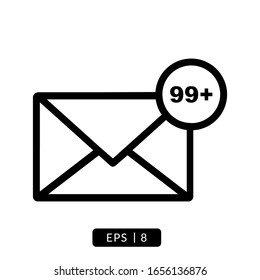 plantilla de logotipo de ilustración vectorial de icono de correo electrónico para muchos fines. Aislado sobre fondo blanco.