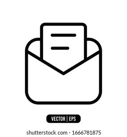 Plantilla de logotipo de ilustración vectorial de icono de correo electrónico para muchos fines. Aislado sobre fondo blanco.