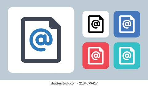 Email icon - vector illustration . Email, Mail, File, Document, Letter, Post, Contact, message, address, line, outline, flat, icons .