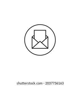 Email icon. Vector Illustration for mobile concept and web design.
