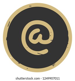 Email icon. Vector illustration on gray background. Eps10