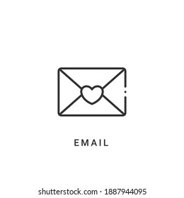 email icon vector illustration. email icon outline design.