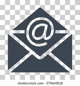 Email icon. Vector illustration style is flat iconic symbol, smooth blue color, transparent background. Designed for web and software interfaces.