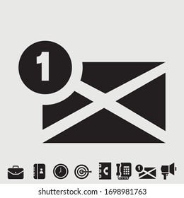 E-Mail-Symbol für die Vektorillustration von Webseiten und Grafikdesign