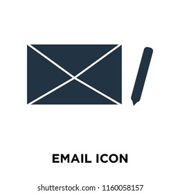 Email icon vector isolated on white background, Email transparent sign