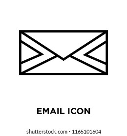 Email icon vector isolated on white background, Email transparent sign