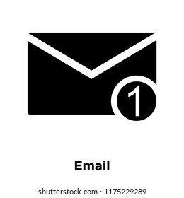 Email icon vector isolated on white background, logo concept of Email sign on transparent background, filled black symbol