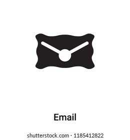 Email icon vector isolated on white background, logo concept of Email sign on transparent background, filled black symbol