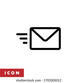 Email icon vector with line style