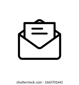 Vector de icono de correo electrónico. Ilustración de símbolo de correo