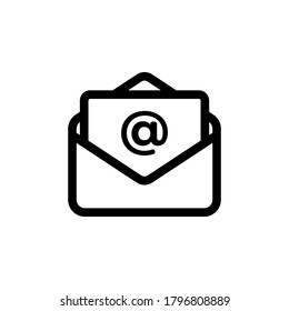 Email icon vector. Mail symbol illustration on white background