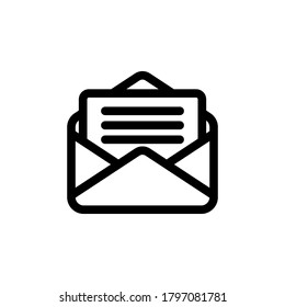 Vector de icono de correo electrónico. Ilustración de símbolo de correo en fondo blanco