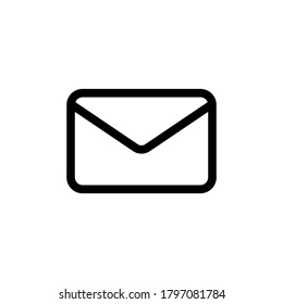 Vector de icono de correo electrónico. Ilustración de símbolo de correo en fondo blanco