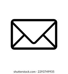 Vector de icono de correo electrónico. Ilustración de símbolo de icono de correo en fondo blanco..eps