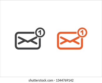 email icon vector , message icon vector isolated on white background.