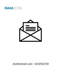 Email icon vector on white background