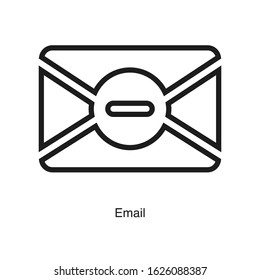Email icon vector on white background. Black icon illustration