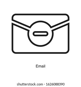 Email icon vector on white background. Black icon illustration