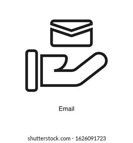 Email icon vector on white background. Black icon illustration