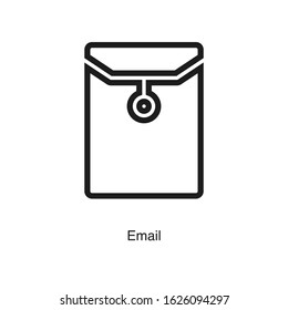 Email icon vector on white background. Black icon illustration