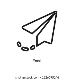 Email icon vector on white background. Black icon illustration