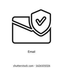 Email icon vector on white background. Black icon illustration