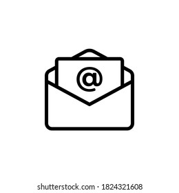 E-Mail-Symbol, Vektorgrafik auf weißem Hintergrund