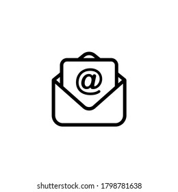 Email icon vector. Open mail icon symbol design