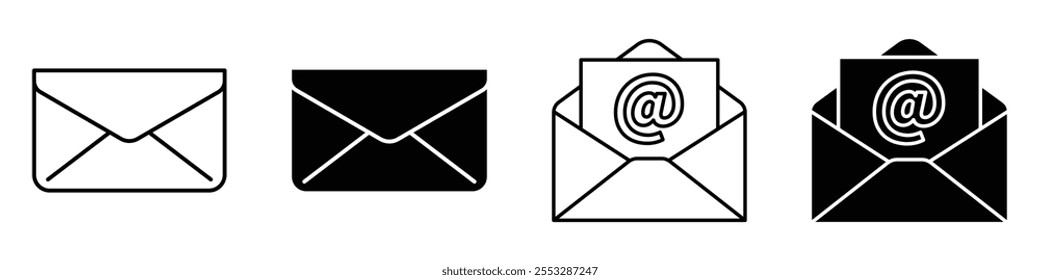 email icon vector set. EPS10
