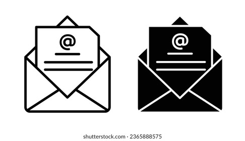 email icon vector icon set on white background