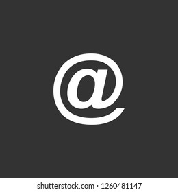 email icon vector. email sign on black background. email icon for web and app