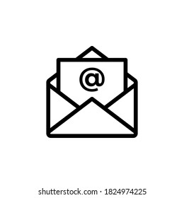 Email icon vector, symbol isolated on white background