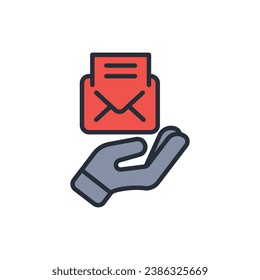 email icon. vector.Editable stroke.linear style sign for use web design,logo.Symbol illustration.