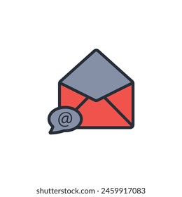 icono de correo electrónico. Vector.Trazo editable.signo de estilo lineal para utilizar Diseño web,logotipo.Ilustración de símbolo.