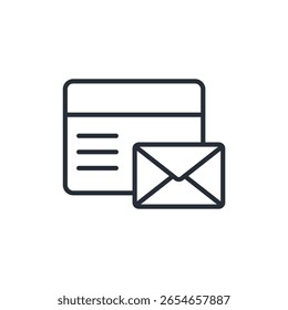 E-Mail-Symbol. vector.Editable stroke.linear style Zeichen zur Verwendung Web-Design, logo.Symbol-Illustration.