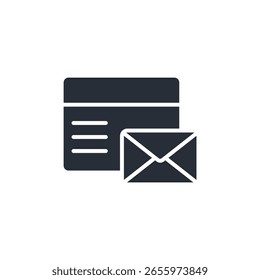 ícone de e-mail. vetor.Editável traço.sinal de estilo linear para usar web design,ilustração logo.Symbol.