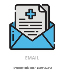 Email icon for website, application, printing, document, poster design, etc.