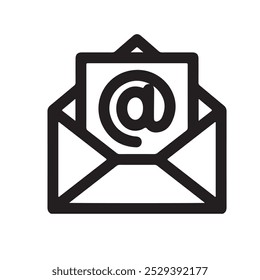 E-Mail-Symbol mit weißem Hintergrund 