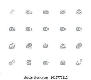 E-mail Icons // 32 pixels Icons White Background - Vector icons designed to work in a 32 pixel grid at ten percent.