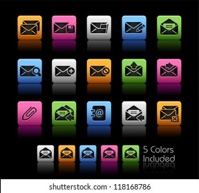 E-mail Icons // Color Box------It includes 5 color versions for each icon in different layers ------