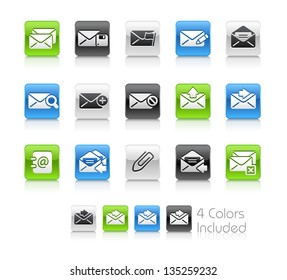 E-mail Icons / The file Includes 4 color versions in different layers.