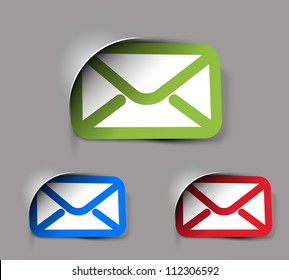 Email Icons graphics for web icon design.
