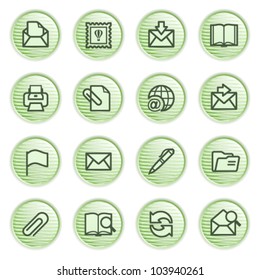 E-mail icons. Green series.